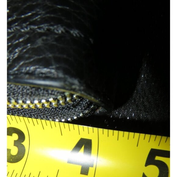 Coach Black Pebbled Leather Double Zip Around Accordion Continental Long Wallet - Picture 10 of 11